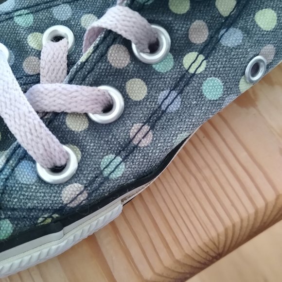 Vintage All Star Multicolour Polka Dots Low Top Converse - Picture 8 of 10